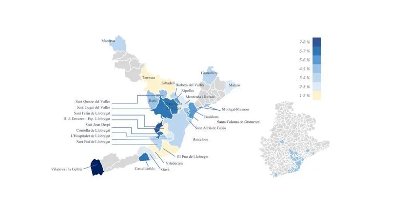 Moderación de precios en el área metropolitana de Barcelona